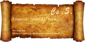 Cserni Stefánia névjegykártya